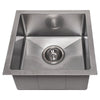 ZLINE 15 in. Boreal Undermount Single Bowl DuraSnow® Stainless Steel Bar Kitchen Sink, SUS-15S