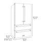 ZLINE 36" Autograph 22.5 cu. ft. Refrigerator with Ice Maker, Black Stainless, Bronze Accents, RFMZ-36-BS-CB