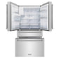 ZLINE 36" 21.6 cu. ft 4-Door French Door Refrigerator with Water and Ice Dispenser in Fingerprint Resistant Stainless Steel, RFM-W-36