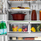 ZLINE Autograph Edition 36-Inch 22.5 cu. ft. Counter-Depth French Door Refrigerator with Ice Maker in Fingerprint-Resistant Stainless Steel with Matte Black Modern Handles, RFMZ-36-FMB