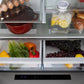 ZLINE Autograph Edition 36-Inch 21.6 cu. ft. Counter-Depth French Door Refrigerator with Water and Ice Dispenser in Fingerprint-Resistant Stainless Steel with Matte Black Modern Handles, RFMZ-W-36-FMB