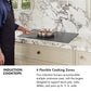 ZLINE 30-Inch Induction Cooktop, 4 Elements, 1 Bridge Zone, Anti-Scratch Matte Glass, Drop-In, FCIND-30