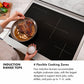 ZLINE Autograph Edition 30" Paramount Induction Rangetop with 4 Element Cooktop in Black Stainless Steel and Polished Gold Accents, SINRTBZ-30-G