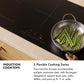 ZLINE 36-Inch Induction Cooktop, 5 Elements, 2 Bridge Zones, Anti-Scratch Matte Glass, Drop-In, FCIND-36