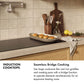 ZLINE 36-Inch Induction Cooktop, 5 Elements, 2 Bridge Zones, Anti-Scratch Matte Glass, Drop-In, FCIND-36