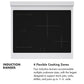 ZLINE 30" 4.2 cu. ft. Paramount Induction Range with 4 Element Cooktop and Electric Convection Oven in Stainless Steel with White Matte Door, SINR-WM-30