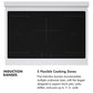 ZLINE 36" 5.2 cu. ft. Paramount Induction Range with 5 Element Cooktop and Electric Convection Oven in Satin Stainless Steel with Black Matte Door, SINRS-BLM-36