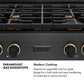 ZLINE Designer 30" Paramount Gas Rangetop with 4 Burners in Black Satin with Matte Black and Champagne Bronze Accents, SRTBSZ-30-MBCB