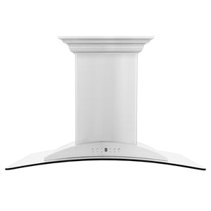 ZLINE 30" CrownSound Island Mount Range Hood in Stainless Steel with Built-in Speakers, GL9iCRN-BT-30