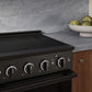 ZLINE 24 in. 3.2 cu. ft. Marino Induction Range with 3 Element Cooktop and Electric Convection Oven in Black Stainless Steel, MINRB-24