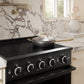 ZLINE 30 in. 4.2 cu. ft. Marino Induction Range with 4 Element Cooktop and Electric Convection Oven in Black Stainless Steel, MINRB-30