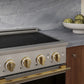 ZLINE Autograph Edition 24 in. 3.2 cu. ft. Marino Induction Range with 3 Element Cooktop and Electric Convection Oven in Satin Stainless Steel with Polished Gold Accents, MINRSZ-24-G