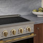 ZLINE Autograph Edition 24 in. 3.2 cu. ft. Marino Induction Range with 3 Element Cooktop and Electric Convection Oven in Stainless Steel with Polished Gold Accents, MINRZ-24-G