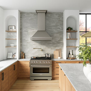 ZLINE 36" 5.2 cu. ft. Paramount Dual Fuel Range with 6 Burner DuoPro™ Cooktop and Electric Convection Oven in Stainless Steel, PSDR36