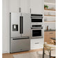 ZLINE Autograph Edition 36-Inch 28.9 cu. ft. Standard-Depth French Door Refrigerator with Water and Ice Dispenser in Fingerprint-Resistant Stainless Steel with Matte Black Modern Handles, RSMZ-W-36-FMB