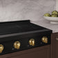 ZLINE Autograph Edition 30" Paramount Induction Rangetop with 4 Element Cooktop in Black Stainless Steel and Polished Gold Accents, SINRTBZ-30-G