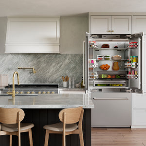 ZLINE 36" 19.6 cu. ft. French Door Built-In Bottom Freezer Refrigerator with Water Dispenser and Ice Maker in Stainless Steel with Stainless Steel Interior, SRBIV-304-36