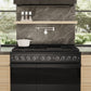 ZLINE Marino 48-Inch 6.7 cu. ft. Gas Range, 8 Burners, Double Oven, Convection Oven, Reversible Griddle, Black Stainless Steel, MGRB-48