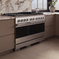ZLINE Marino 48-Inch 6.7 cu. ft. Dual Fuel Range, 8 Brass Burner DuoPro™ Cooktop, Double Oven, Convection Oven, Reversible Griddle, Satin Stainless Steel, PMDRS-48