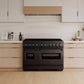 ZLINE 48" 6.7 cu. ft. Classic Gas Range with 8 Burner DuoPro™ Cooktop and Dual Ovens in Black Stainless Steel, PCGRB-48