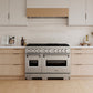 ZLINE 48" 6.7 cu. ft. Classic Dual Fuel Range with 8 Burner DuoPro™ Cooktop and Dual Ovens in Satin Stainless Steel, PCDRS-48