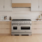 ZLINE 48" 6.7 cu. ft. Classic Gas Range with 8 Burner DuoPro™ Cooktop and Dual Ovens in Satin Stainless Steel, PCGRS-48