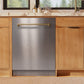ZLINE Autograph 24" Monument Series 3rd Rack Top Touch Control Tall Tub Dishwasher with Satin Stainless Steel Panel and Champagne Bronze Handle, 45dBa, DWMTZ-SN-24-CB