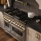 ZLINE Autograph 48" Classic Gas Range with 8 Burner DuoPro™ Cooktop in Stainless Steel with Champagne Bronze Accents, PCGRZ-48-CB