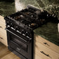 ZLINE 30" 4.2 cu. ft. Classic Dual Fuel Range with 4 Burner DuoPro™ Cooktop and Convection Oven in Black Stainless Steel, PCDRB-30