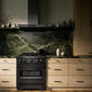 ZLINE 30" 4.2 cu. ft. Classic Gas Range with 4 Burner DuoPro™ Cooktop and Convection Gas Oven in Black Stainless Steel, PCGRB-30