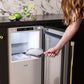 ZLINE Autograph 15" Touchstone Nugget Ice Maker in Panel-Ready Door with Polished Gold Handle, INGDPZ-15-G
