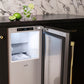 ZLINE Autograph 15" Touchstone Nugget Ice Maker in Panel-Ready Door with Polished Gold Handle, INGDPZ-15-G