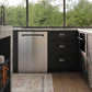 ZLINE Monument Autograph Edition 24-Inch Top Control Built-In Dishwasher, Stainless Steel Panel, Matte Black Handle, 44 dBA, DWMTZ-304-24-MB