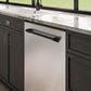 ZLINE Autograph Edition 24 In. Tall Dishwasher, Touch Control, in Stainless Steel with Matte Black Handle, DWMTZ-304-24-MB