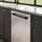 ZLINE Monument Autograph Edition 24-Inch Top Control Built-In Dishwasher, Stainless Steel Panel, Matte Black Handle, 44 dBA, DWMTZ-304-24-MB