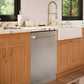 ZLINE Autograph Edition 24 In. Tall Dishwasher, Touch Control, in Stainless Steel with Champagne Bronze Handle, DWMTZ-304-24-CB