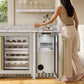 ZLINE Autograph 15" Touchstone Nugget Ice Maker in Stainless Steel Door with Champagne Bronze Handle, INGDZ-ST-15-CB