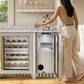 ZLINE Autograph 15" Touchstone Nugget Ice Maker in Stainless Steel Door with Polished Gold Handle, INGDZ-ST-15-G