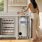 ZLINE Autograph 15" Touchstone Nugget Ice Maker in Stainless Steel Door with Matte Black Handle, INGDZ-ST-15-MB