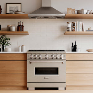ZLINE 36" 5.2 cu. ft. Classic Dual Fuel Range with 6 Burner DuoPro™ Cooktop and Electric Convection Oven in Satin Stainless, PCDRS-36