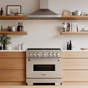 ZLINE 36" 5.2 cu. ft. Classic Gas Range with 6 Burner DuoPro™ Cooktop in Satin Stainless Steel, PCGRS-36