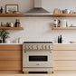 ZLINE Autograph 36" Classic Gas Range with DuoPro™ Cooktop in Satin Stainless Steel and Bronze Accents, PCGRSZ-36-CB