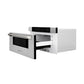 ZLINE Autograph 30" 1.2 cu. ft. Built-in Microwave Drawer in Stainless Steel and Polished Nickel Helix Handle, MWDZ-30-KPN