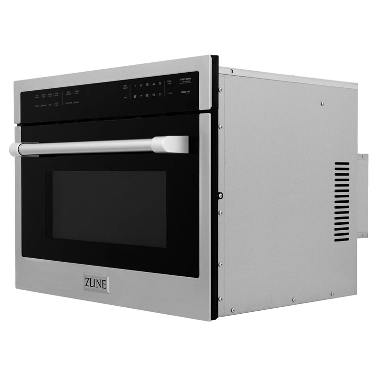 ZLINE Appliance Package - 48" Gas Range, Range Hood Insert and Microwave Oven, 3KP-SGRRHIMWO-48