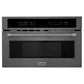 ZLINE 30 In. 1.55 cu ft. Built-in Convection Microwave Oven in Black Stainless Steel with Speed and Sensor Cooking, MWO-30-BS