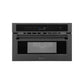 ZLINE 30 In. 1.55 cu ft. Built-in Convection Microwave Oven in Black Stainless Steel with Speed and Sensor Cooking, MWO-30-BS