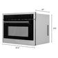 ZLINE Autograph Edition 24" 1.6 cu ft. Built-in Convection Microwave Oven in DuraSnow® Stainless Steel with Black Accents, MWOZ-24-SS-MB
