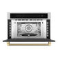ZLINE Autograph 30" 1.6 cu ft. Built-in Convection Microwave Oven in Stainless Steel and Champagne Bronze Helix Handle, MWOZ-30-KCB