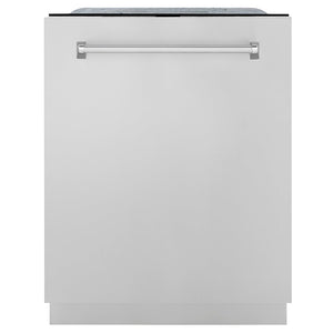 ZLINE Monument 24-Inch Top Control Built-In Dishwasher, Stainless Steel Panel, 44 dBA, DWMT-304-24