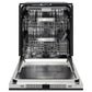 ZLINE Monument 24-Inch Top Control Built-In Dishwasher, Black Matte Panel, Traditional Handle, 45 dBA, DWMT-BLM-24